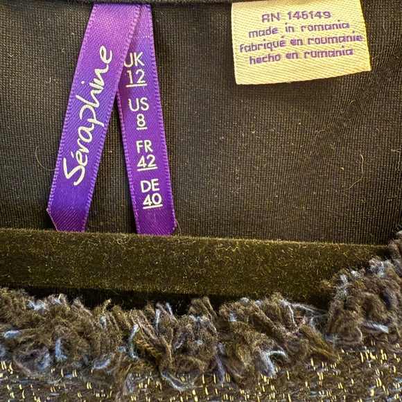 Seraphine Blue Tweed Dress - Picture 7 of 7